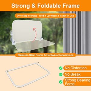 2 Large Cat Window Perch,Cat Hammock Window Seat,Cat Window Hammock for Wall with 4 Strong Suction Cups,Foldable Cat Beds for Indoor Cats