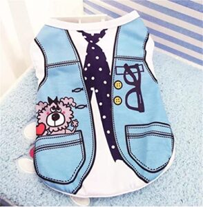 houkai cartoon puppy vest summer pet clothes suitable for puppy pet clothes clothing (color : d, size : xlcode)