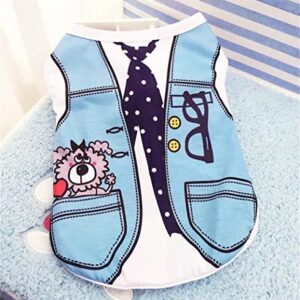 HOUKAI Cartoon Puppy Vest Summer pet Clothes Suitable for Puppy pet Clothes Clothing (Color : D, Size : XLcode)