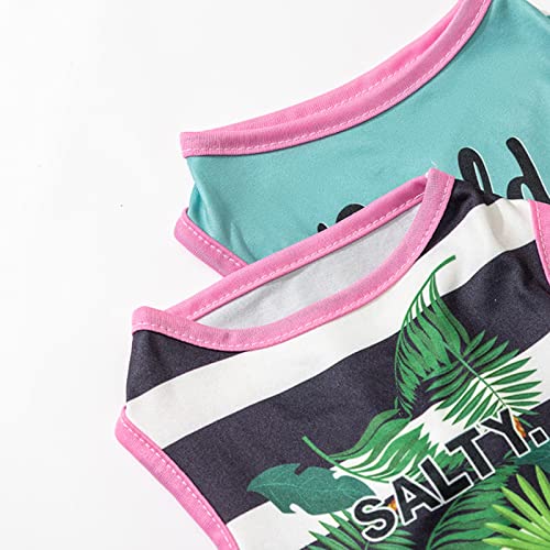 Pet Clothes Breathable Letter Printing Fashion Skirt Hem Soft Crew Neck Dress Up Polyester Puppy Cute Print Skirt for Outdoor Pet