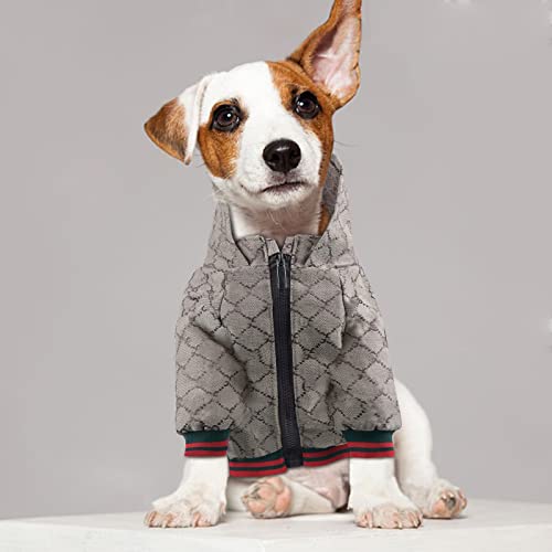 Dog Hoodies Dog Winter Coat Classic Designer Dog Coats Luxury Dog Coats Small Dog Coats Warm Pet Dog Coat Zipper Design Easy On/Off Puppy Coats Teddy Coats Chihuahua Clothes French Bulldog Clothes S