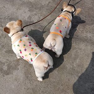 HOUKAI Pet Clothes Summer Dog Vest Short Flower Thin Clothes (Color : D, Size : XXLcode)