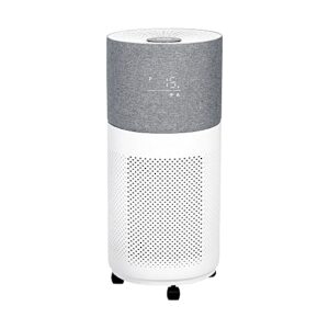 cleanforce rainbow h13 true hepa air purifier for home large room, bedroom, up to 2550sqft, smart app-control air quality monitor, filters allergies dust pollen smoke odor vocs