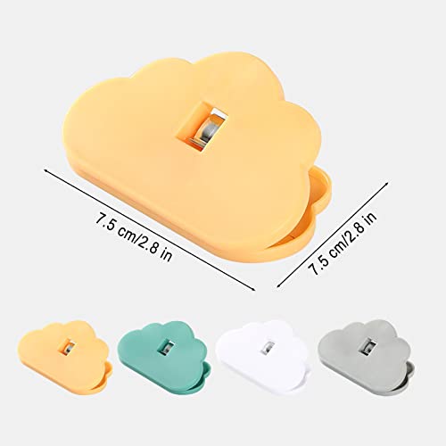 16Pcs Cute Chip Clips Plastic Cloud Shape Bag Clips Sealing Food Clips for Kitchen Storage,Bread Bags,Snack Bags and Food Bags