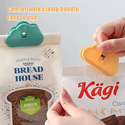 16Pcs Cute Chip Clips Plastic Cloud Shape Bag Clips Sealing Food Clips for Kitchen Storage,Bread Bags,Snack Bags and Food Bags