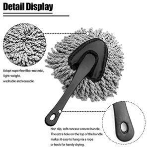 2PCS Super Soft Microfiber Car Dash Duster Brush, Reusable Hand Duster, Interior & Exterior Cleaning Dirt Dust for Car Cleaning Home Kitchen Computer Cleaning Brush Dusting Tool