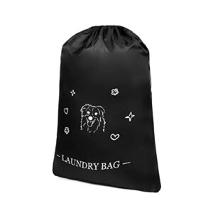 TEABAN Laundry Bag,XL Durable Tear Resistant Dirty Laundry Organizer with Drawstring Laundry bags,Convenient To Place Laundry Basket,Travel Heavy Duty Black Laundry Bags(2pcs|38" x 27")