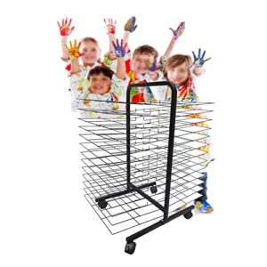 NEOCHY Drying Racks,Movable Art Drying Rack,Drying Easel,Removable Educational Product Drying Rack with Pulleys,Magazine Air-Dry