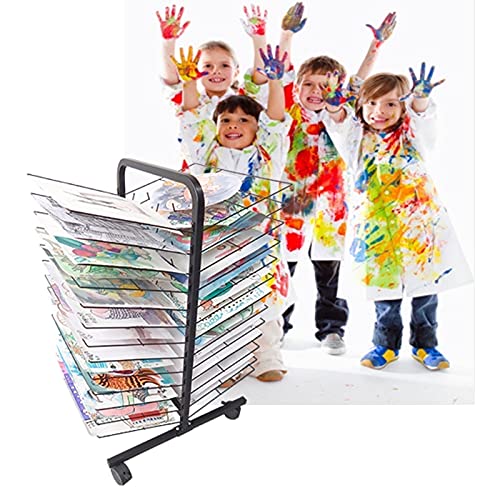 NEOCHY Drying Racks,Art Drying Rack, Floor-Standing Art Class Oiling Board, Drying Rack Exhibition Cabinet for Licensed Works,Foldable to Save Space 50 Floors/50 Floors