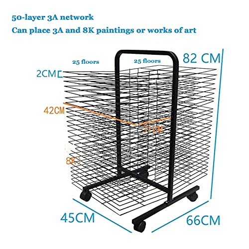 NEOCHY Drying Racks,Art Drying Rack, Floor-Standing Art Class Oiling Board, Drying Rack Exhibition Cabinet for Licensed Works,Foldable to Save Space 50 Floors/50 Floors