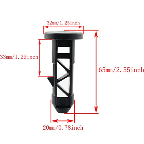 Wheelie Bin Lid Hinge Pin TAODAN 10PCS 65x32mm Black Plastic Wheelie Bin Lid Hinge Pin for 50/120/240L Household and Commercial Wheelie Trash Bins