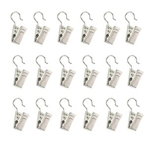 jffx 50 pcs curtain clips with hooks, heavy duty metal shower clip hook set for hanging photos art craft display home decoration