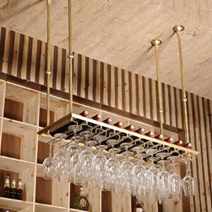 wine racks ceiling metal wine bottle holder hanging, home & kitchen decor, save space, for bars, restaurants