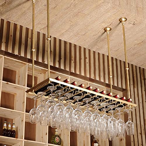 Wine Racks Ceiling Metal Wine Bottle Holder Hanging, Home & Kitchen Decor, Save Space, for Bars, Restaurants