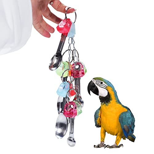 Parrot Toys, Durable Bird Parrots Scoops, Suitable for African Gray Parrots, Amazon Parrots, Small and Medium-Sized Macaws Chewing, Bird Cage Accessories Toys