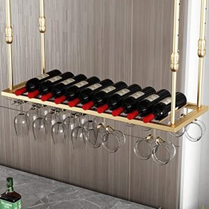 wine rack, household light luxury high-end upside-down bar counter, hanger wine holder hanging wine storage shelf, height adjustable wine hanger organizer rack (color : a, size : 6