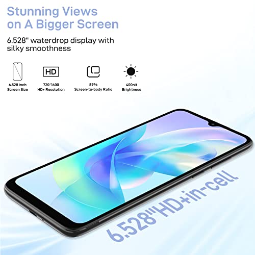 Blackview Unlocked Smartphones, A55 Phone, 6.5" HD+, 3 SIM Card Slots, 16GB ROM/SD 128GB Expandable , 4780mAh, 4G Dual SIM Cell Phones, Android 11 OS T-Mobile Phone