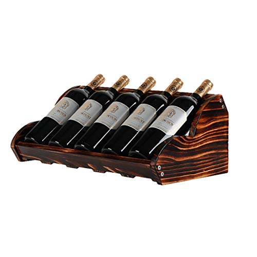 Wine Rack Solid Wood Wine Rack Freestanding Wine Rack Shelf Wine Rack Plug-in Wine Rack 5 Bottles of Red Wine Can Be Placed (Color : C1)