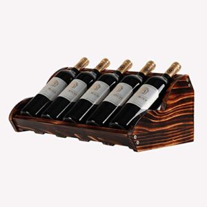 Wine Rack Solid Wood Wine Rack Freestanding Wine Rack Shelf Wine Rack Plug-in Wine Rack 5 Bottles of Red Wine Can Be Placed (Color : C1)