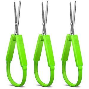 sokoweii 5.3in loop scissors for toddlers or kids, mini loop scissors, adaptive design, easy-open squeeze handles