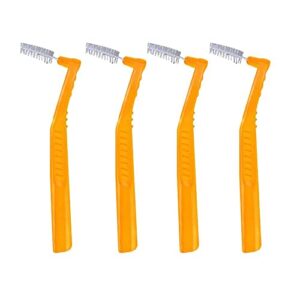 Ortho Floss| Floss for Braces| 200 Count Bag| Pack of 4 Bonus 4 Interdental Brush| Floss Dental Pick Fits Between Brace Wire and Teeth| Quick and Easy Braces Floss