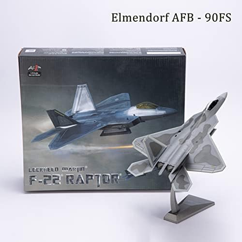 NUOTIE Classic USA F22 Raptor Fighter Attack Pre-Build Model 1:72 Aircraft Alloy Diecast Airplane Military Display Model Aircraft for Collection or Gift (AK 093)