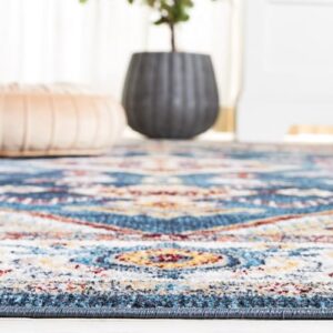 Safavieh Bayside Collection Area Rug - 5'3" x 7'6", Blue & Grey, Traditional Oriental Design, Non-Shedding & Easy Care, Machine Washable Ideal for High Traffic Areas in Living Room, Bedroom (BAY104M)