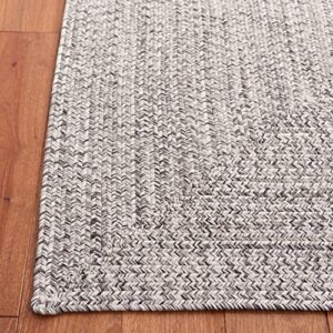 Safavieh Braided Collection Area Rug - 9' x 12', Grey & Ivory, Handmade Farmhouse, Ideal for High Traffic Areas in Living Room, Bedroom (BRA201F)