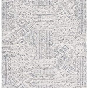 Safavieh Abstract Collection Area Rug - 8' x 10', Grey & Ivory, Handmade Wool, Ideal for High Traffic Areas in Living Room, Bedroom (ABT225F)