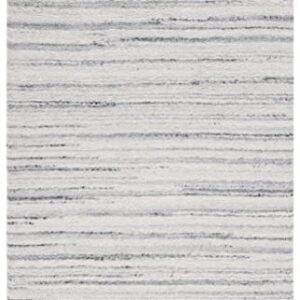 Safavieh Casablanca Collection Area Rug - 6' x 9', Grey & Ivory, Handmade Stripe Wool 0.8-inch Thick, Ideal for High Traffic Areas in Living Room, Bedroom (CSB792H)