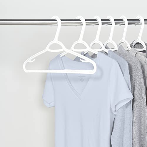 Set of 10 Slim Clothes Hanger by Neatfreak! - Space Saving Hangers For Clothes, Pants, Lingerie and Accessories - Robust White Plastic Hangers With Hooks and Pants Bar - 10 Pack