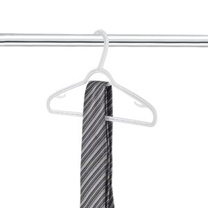 Set of 10 Slim Clothes Hanger by Neatfreak! - Space Saving Hangers For Clothes, Pants, Lingerie and Accessories - Robust White Plastic Hangers With Hooks and Pants Bar - 10 Pack