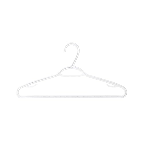 Set of 10 Slim Clothes Hanger by Neatfreak! - Space Saving Hangers For Clothes, Pants, Lingerie and Accessories - Robust White Plastic Hangers With Hooks and Pants Bar - 10 Pack