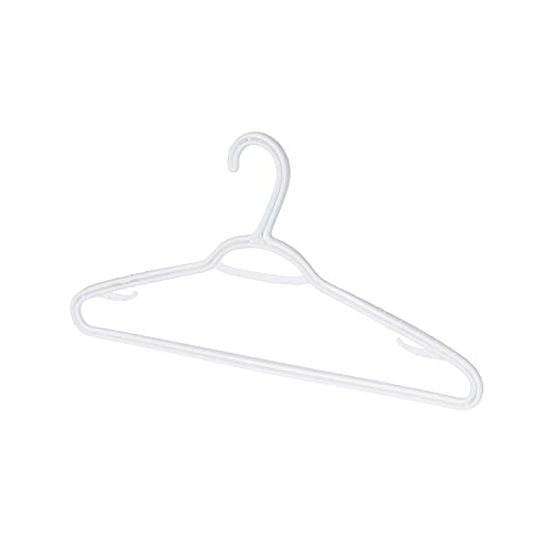 Set of 10 Slim Clothes Hanger by Neatfreak! - Space Saving Hangers For Clothes, Pants, Lingerie and Accessories - Robust White Plastic Hangers With Hooks and Pants Bar - 10 Pack