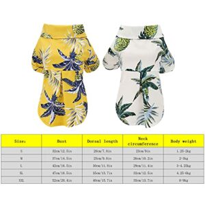 Pet Clothes for Medium Dogs Girl Summer T Shirts Hawaii Style Floral Cat Shirt Hawaiian Printed Pet T Shirts Breathable Beach Puppy Shirt Sweatshirt