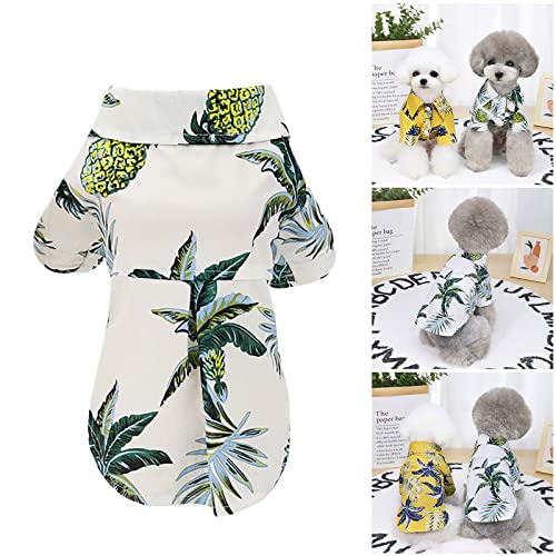 Pet Clothes for Medium Dogs Girl Summer T Shirts Hawaii Style Floral Cat Shirt Hawaiian Printed Pet T Shirts Breathable Beach Puppy Shirt Sweatshirt