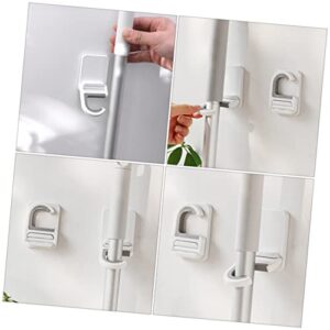 ADOCARN 3pcs Punch Free Kitchen Gardening Organizer Anti- Storage Holder Broom Hooks Bathroom Garden Hanger Mop Slip Mounted Holds and Hook Garage Self Wardrobe Self-Adhesive Laundry