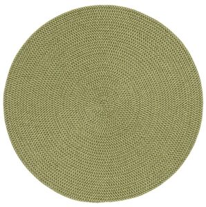 safavieh braided collection area rug - 4' round, olive & green, handmade country farmhouse, ideal for high traffic areas in living room, bedroom (brd403x)