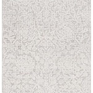 Safavieh Metro Collection Area Rug - 8' x 10', Beige & Ivory, Handmade Floral Wool, Ideal for High Traffic Areas in Living Room, Bedroom (MET879B)