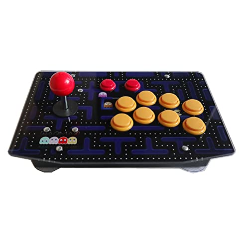 DIACCO J500S 10 Buttons Arcade Joystick USB Wired Acrylic Artwork Panel for PC (Color : Artwork 2)