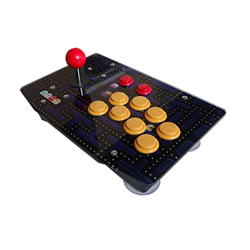 DIACCO J500S 10 Buttons Arcade Joystick USB Wired Acrylic Artwork Panel for PC (Color : Artwork 2)