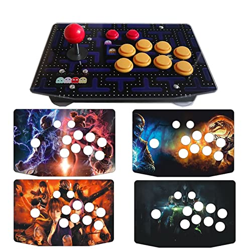 DIACCO J500S 10 Buttons Arcade Joystick USB Wired Acrylic Artwork Panel for PC (Color : Artwork 2)