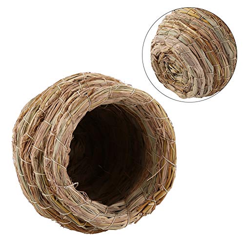 Straw Bird Pet Hand Woven Bird Suitable for Home Hanging Decoration, Hamster cage Canary Budgerigar