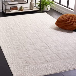 safavieh trends collection area rug - 8' x 10', beige & ivory, modern textured design, non-shedding & easy care, ideal for high traffic areas in living room, bedroom (trd106b)