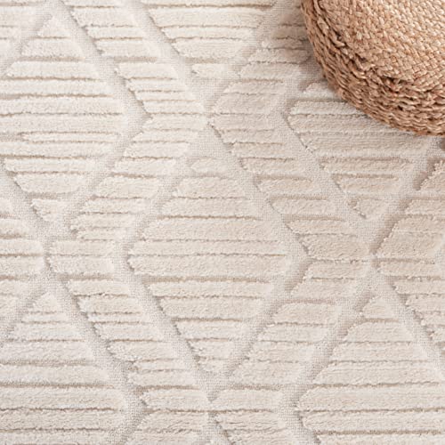 Safavieh Urban Collection Area Rug - 9' x 12', Ivory, Moroccan Rustic Tassel Fringe Design, Non-Shedding & Easy Care, Ideal for High Traffic Areas in Living Room, Bedroom (URB208A)