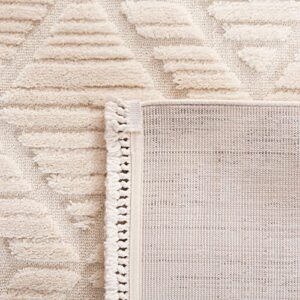 Safavieh Urban Collection Area Rug - 9' x 12', Ivory, Moroccan Rustic Tassel Fringe Design, Non-Shedding & Easy Care, Ideal for High Traffic Areas in Living Room, Bedroom (URB208A)