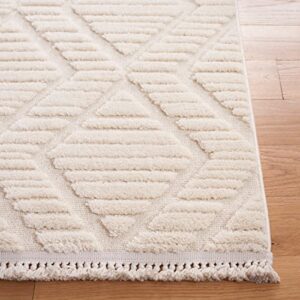 Safavieh Urban Collection Area Rug - 9' x 12', Ivory, Moroccan Rustic Tassel Fringe Design, Non-Shedding & Easy Care, Ideal for High Traffic Areas in Living Room, Bedroom (URB208A)