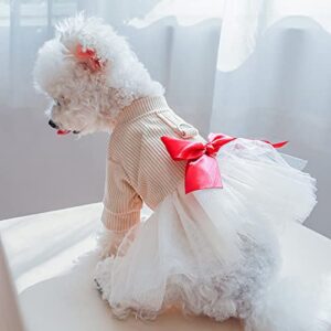 princess dress for dogs autumn winter warm clothes pet cute princess skirt for small dog and cat cat tutus for small cats