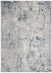 safavieh winston collection accent rug - 2'4" x 3'11", grey & blue, modern abstract design, non-shedding & easy care, ideal for high traffic areas in entryway, living room, bedroom (wntb355f)