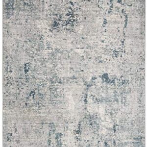 Safavieh Winston Collection Accent Rug - 2'4" x 3'11", Grey & Blue, Modern Abstract Design, Non-Shedding & Easy Care, Ideal for High Traffic Areas in Entryway, Living Room, Bedroom (WNTB355F)